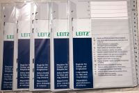 5 Stück Leitz Register 1265 / Plastik / A5 / 20 Blatt A-Z / Grau Schleswig-Holstein - Handewitt Vorschau