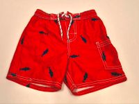 OSHKOSH Badehose Badeshorts 2T Gr. 92/98 rot mit Haien Baden-Württemberg - Mannheim Vorschau