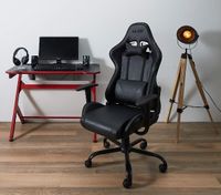 Home Deco Factory Gamer Chair, Wood, Black, 60 x 125 - 133 x 69 c Wuppertal - Vohwinkel Vorschau