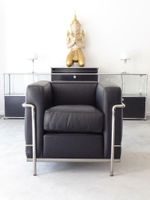 Cassina Le Corbusier LC2 Sessel Leder schwarz Chrom, Top! Berlin - Charlottenburg Vorschau