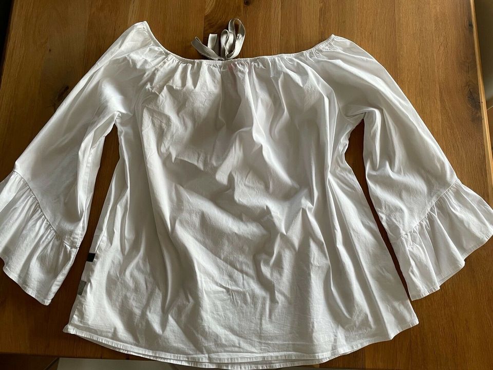 La camicia Offshoulder Bluse wei Gr e 46 deutsch 40 1A Zustand