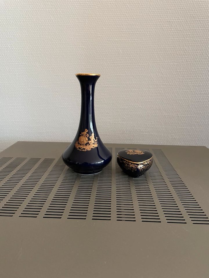 Vase und Dose Limoges Castel in Dinslaken