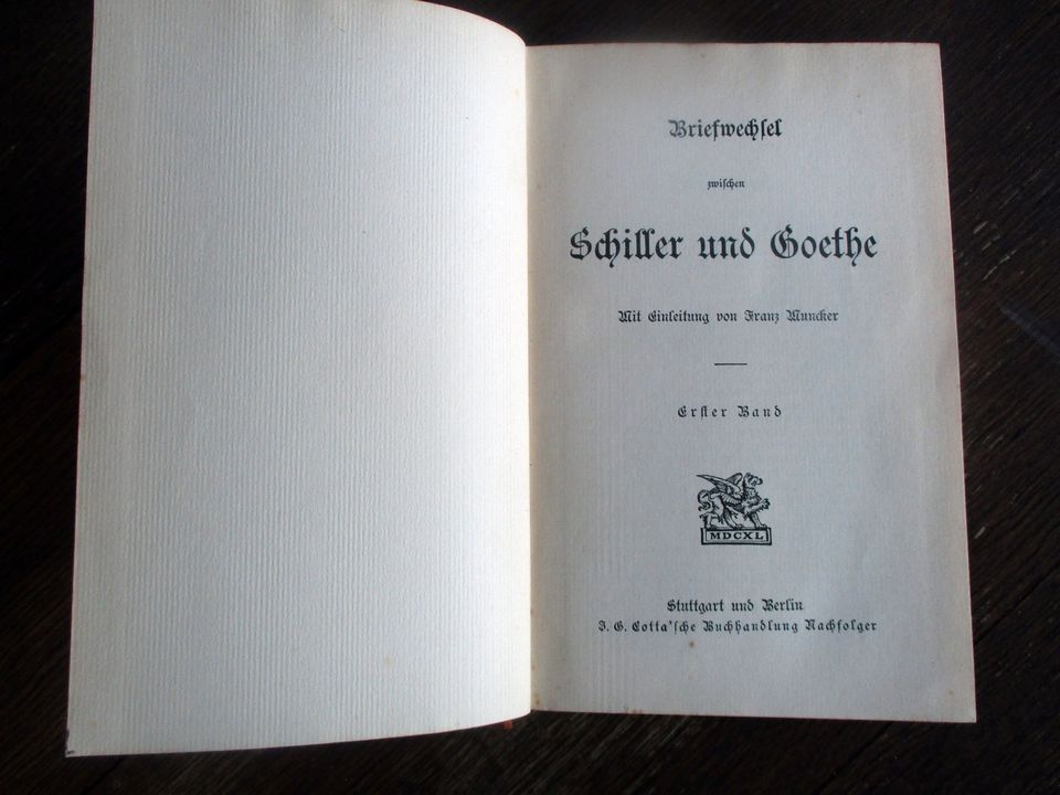 Briefwechsel zwischen Schiller u. Goethe, Antiquarisches Sachbuch in Konstanz