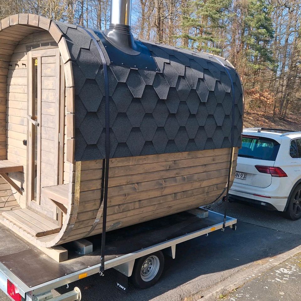 Mobile Fasssauna Quadrosauna od. Fahrradträger, Dachbox mieten in Schwarzenborn