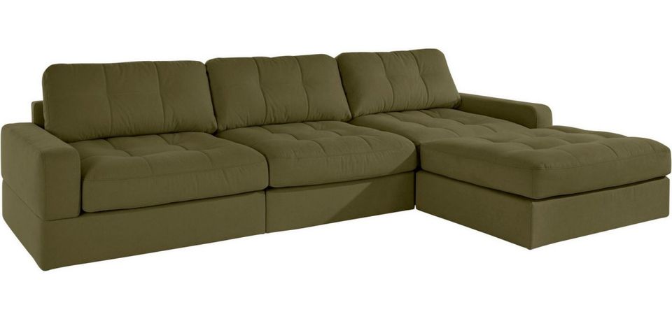 BIG Ecksofa 315x105cm ⭐ Olive Grün Soft Clean PUR-Schaum Fenya in Köln