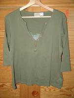 Casual Wear Shirt 3/4 Arm V-Ausschnitt Spitzeneinsatz - Gr.44/46 Schleswig-Holstein - Laboe Vorschau