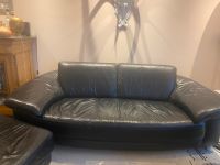 Schwarze Leder Couch + Ottomane, Sofa,‼️ Nordrhein-Westfalen - Meerbusch Vorschau