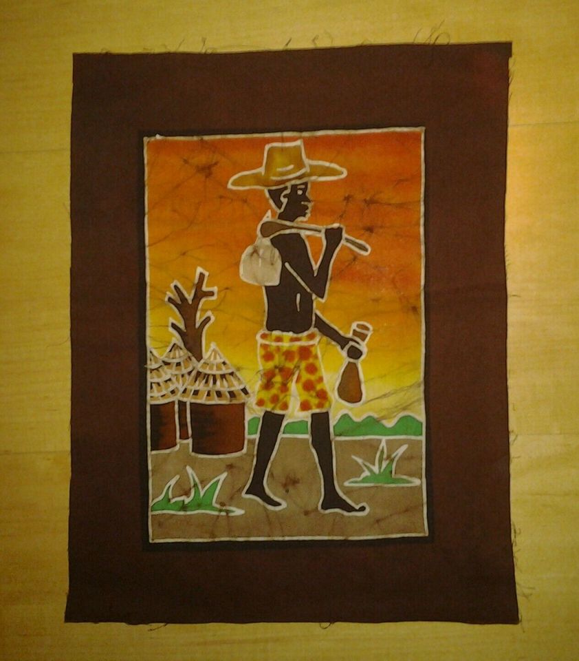 Batik Bild aus Togo / Afrika in Tettnang