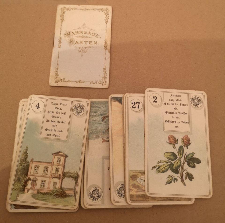 ✿ Antik Vintage Wahrsage Karten Vintage Esoterik Tarot Spielkarte in Mannheim