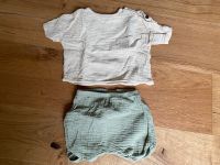 Baby Musselin T-shirt & Short - hessnatur - 62/68 - beige, grün Bayern - Kiefersfelden Vorschau
