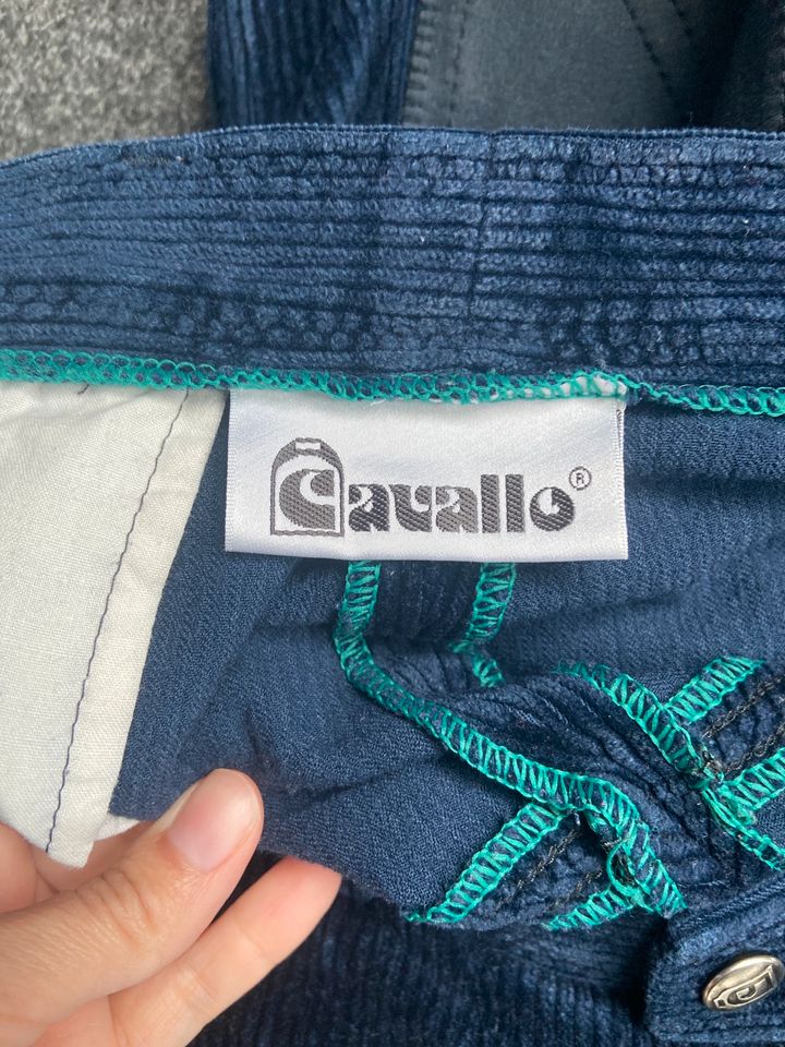 Cavallo Reithose Cord Kniebesatz dunkelblau, Gr 44 in Köln