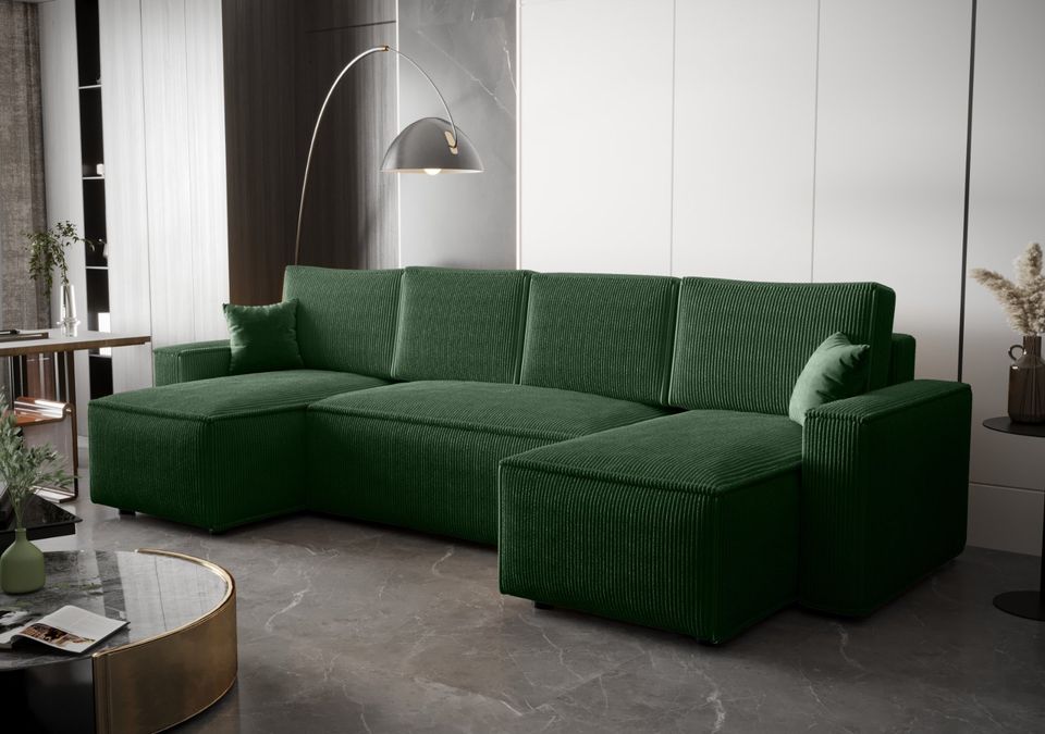 Ecksofa AMRO2 Wohnlandschaft Schlafsofa Cord Bettkasten Modern in Berlin