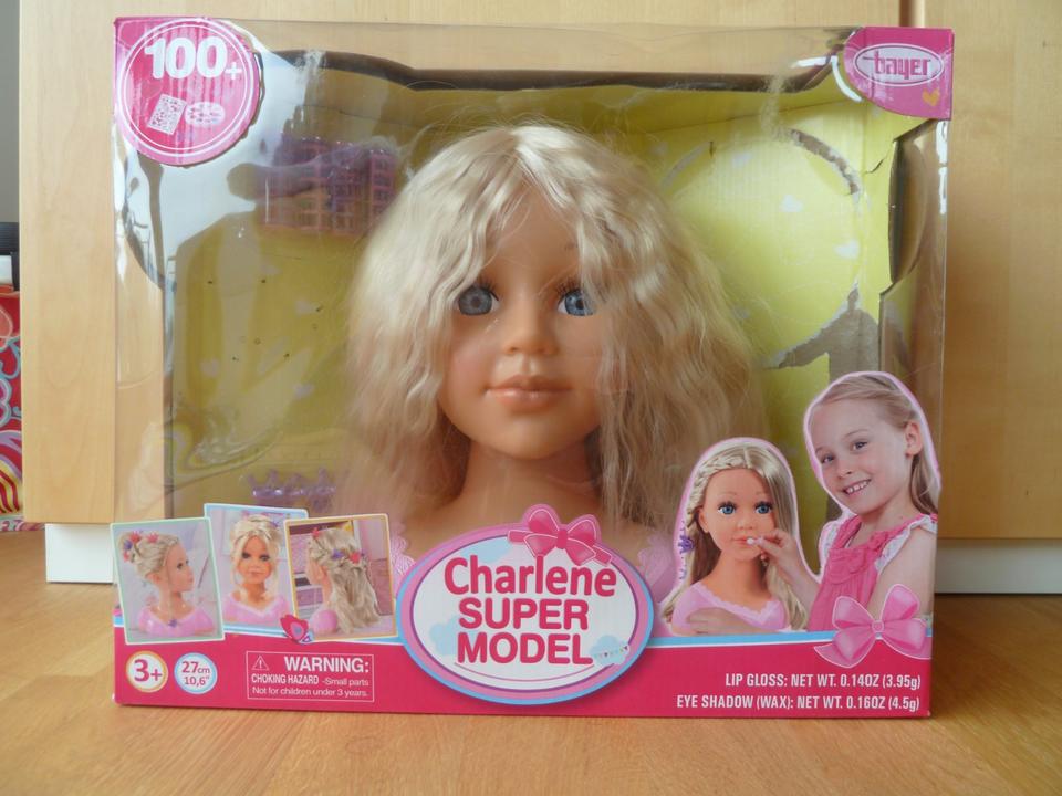 Schmink- und Frisierkopf Bayer Charlene Super Model 3+ in OVP in Altdorf