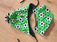Ab 4 Jahre Fußball handmade Mütze und Halstuch  grün Fleece Niedersachsen - Wittmund Vorschau
