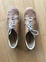 Prada Damen Sneaker, Lederhalbschuhe mit Lochmuster Gr. 38 Camel Nordrhein-Westfalen - Eschweiler Vorschau