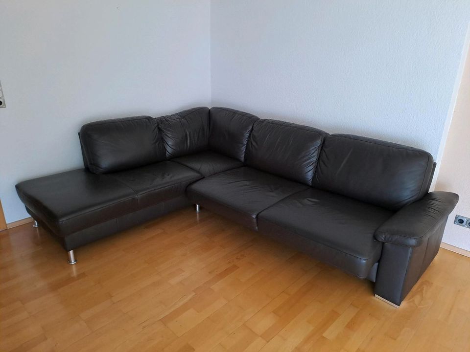 Leder Couch  Sofa  Schlafsofa in Krefeld