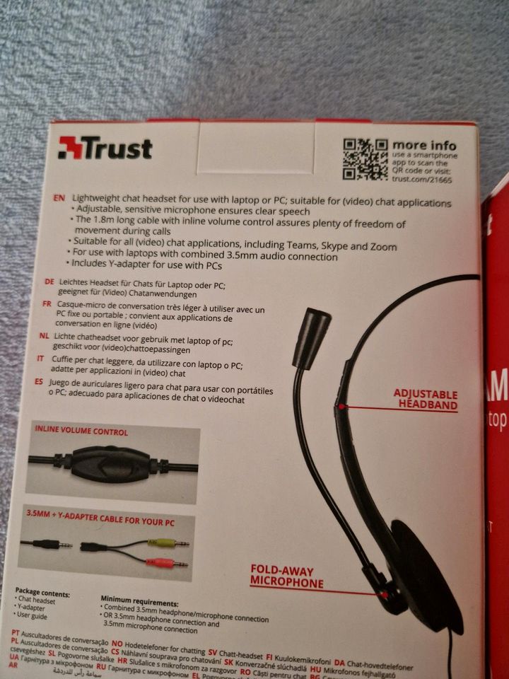 Trust Webcam Exis  und Headset Primo für PC und Laptop NEU in Burscheid