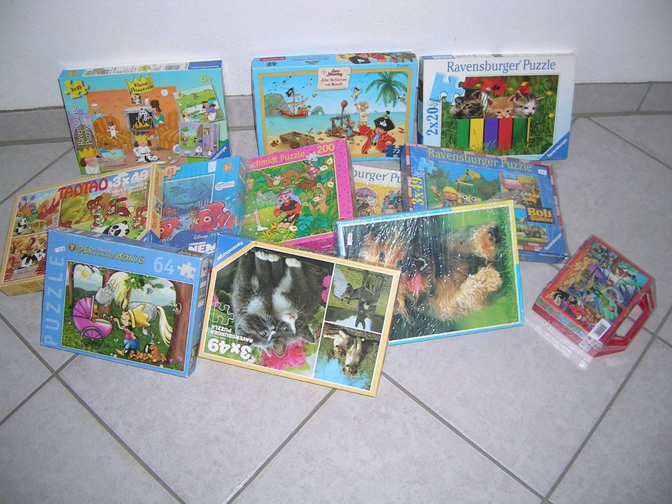 viele verschiedene Puzzle Kinder Tiere Comic Prinz Prinzessin in Hainsfarth