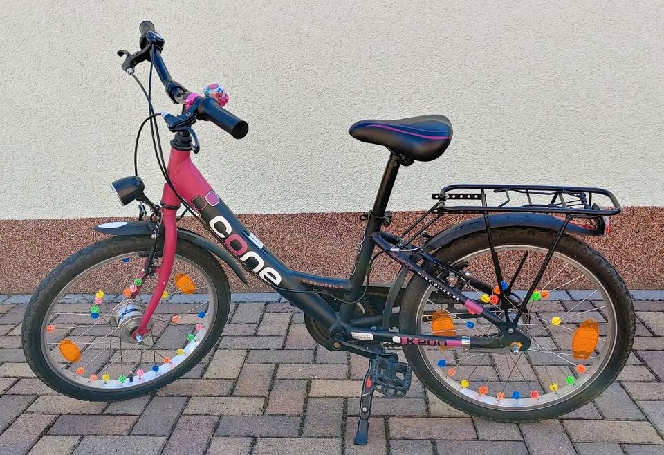 Fahrrad Cone bike k200 Mädchen 20 Zoll Kinderfahrrad schwarz pink in Zeithain