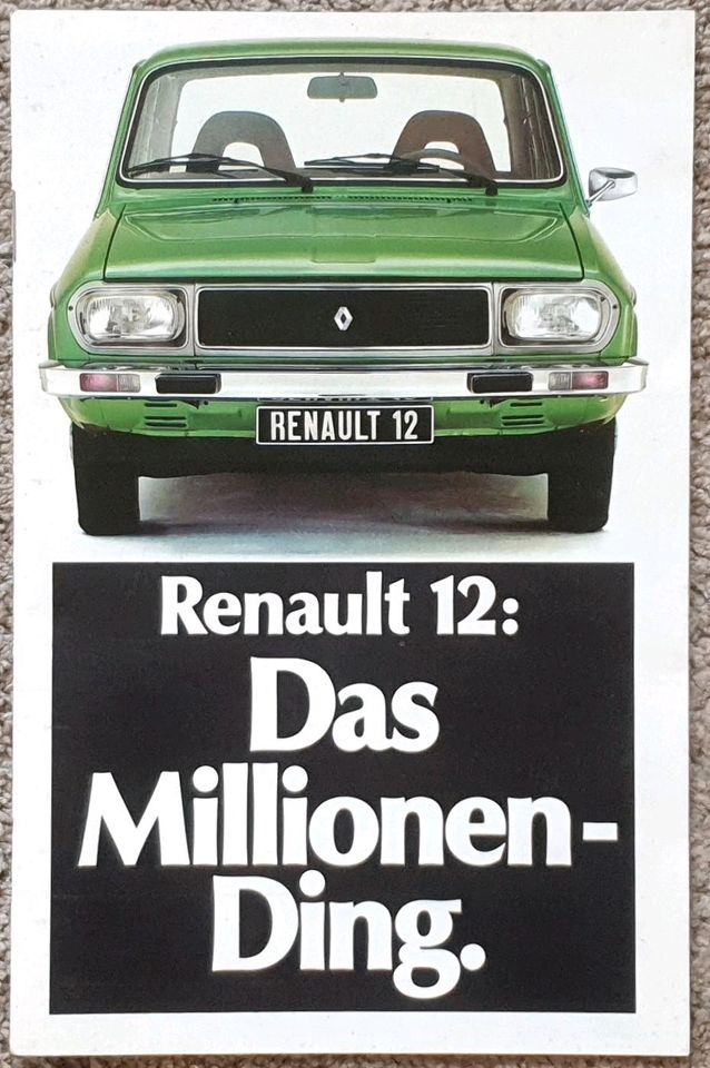 Prospekt Renault 12 Modelljahr 1977 in Mönchengladbach