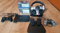 Playstation 2, PS2 + zwei Controller + Lenkrad Controller + Spiel Köln - Widdersdorf Vorschau