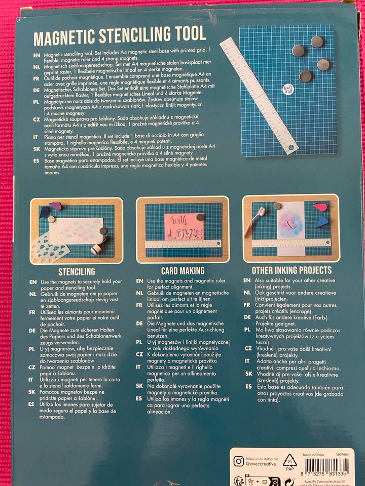 ❤️ Magnetic Stenciling Tool Magnetisches Schablonen Set Basteln in Lüdenscheid