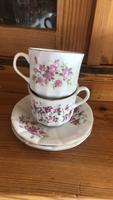 2x kleine Tasse mit Untertasse rosa Rosen antik Bayern - Herzogenaurach Vorschau