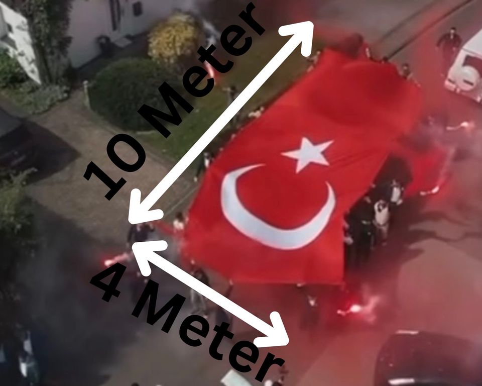 Türkei Flagge zu Vermieten 10m x 4m Türk Bayragi Kiralik XXL in Duisburg