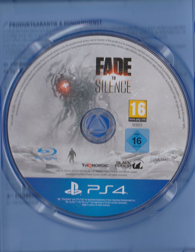 PS4 Fade to Silence in Riedenburg