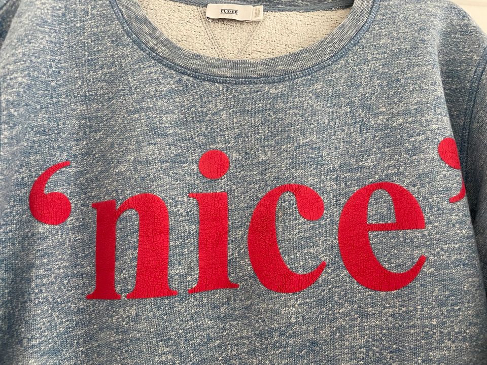 Closed Sweatshirt „Nice“ blau Melange Gr. L in Limburg