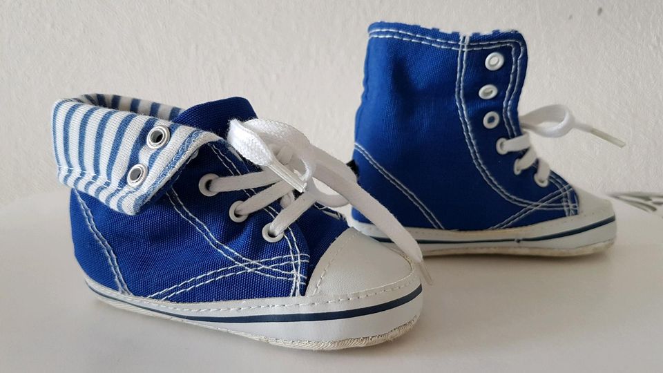 Babyschuhe Maritim ⚓ Krabbelschuhe Überziehschuh Schuhe Schnürsc in Meckenheim