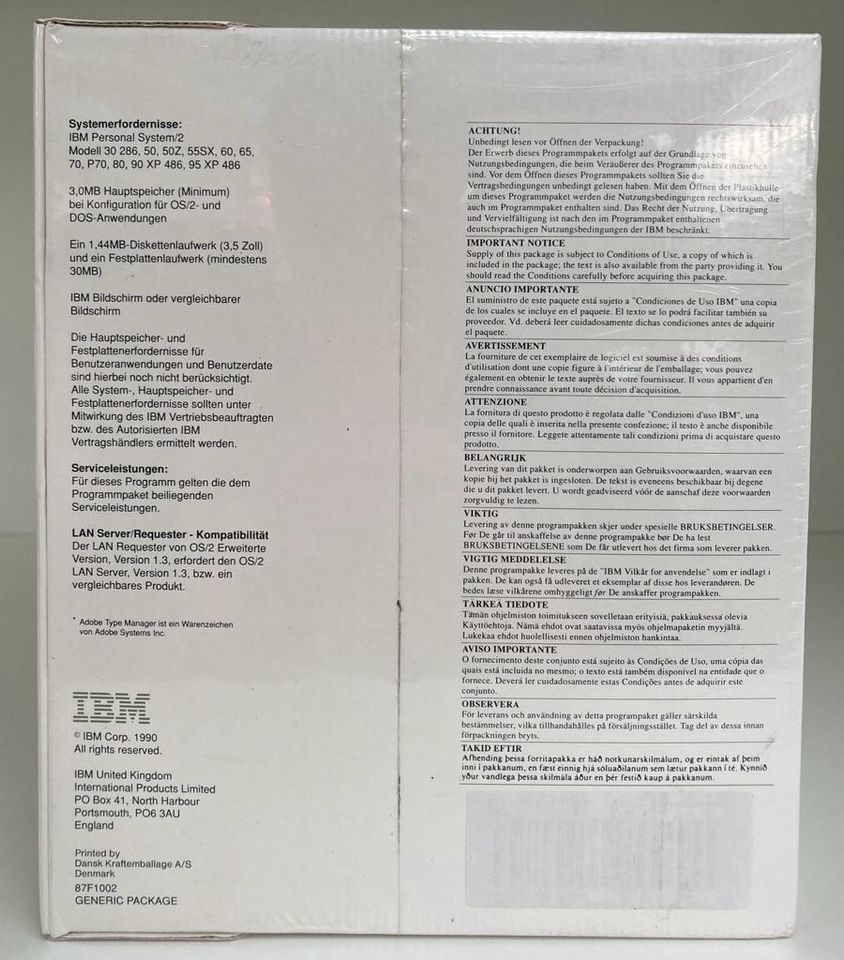 IBM OS/2 1.3 in der OVP in Hennef (Sieg)