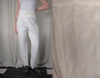 Vintage Steghose weiß Highwaist 40 L seitliche Naht Wellen Berlin - Neukölln Vorschau