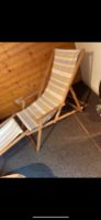 Holzliegestuhl -stoffbezogen mit einsetzbarem Hocker Nordrhein-Westfalen - Schermbeck Vorschau