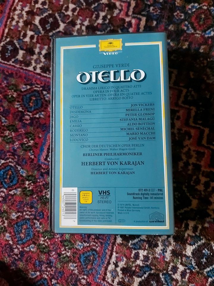 VHS, Deutsche Grammophon, Otello in Beerfelden