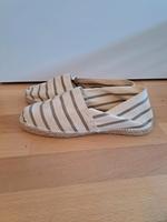 W neu! Original französische Espadrilles 39 beige grau Streife Frankfurt am Main - Preungesheim Vorschau
