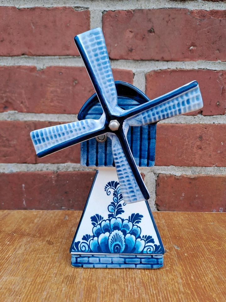 Porzellan Windmühle mit Spieluhr - Delft Blue - Holland Vintage in Gronau (Westfalen)