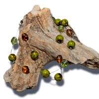 grün braune Perlenkette ca 39 cm lang aus Böhmischen Perlen Herzogtum Lauenburg - Schwarzenbek Vorschau