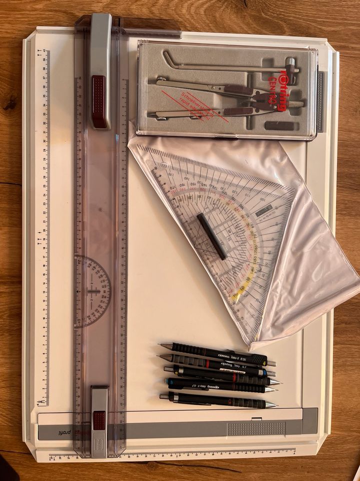 Rotring Rapid A3 Zeichenplatte,  Zirkel Set, Stifte in Lübeck