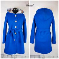 Handmade Damen Mantel Jacke Wolle Walk Royalblau Jumi 34-50 Brandenburg - Biesenthal Vorschau