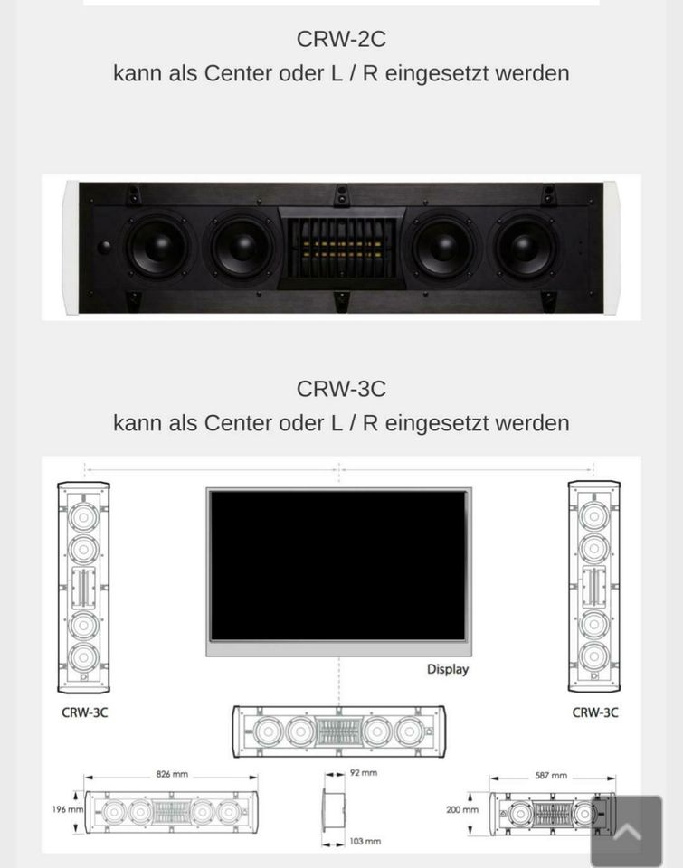 Sunfire | CRW-2C | Cinema Ribbon Duo | In-Wall Speaker | [2] in Bischweier