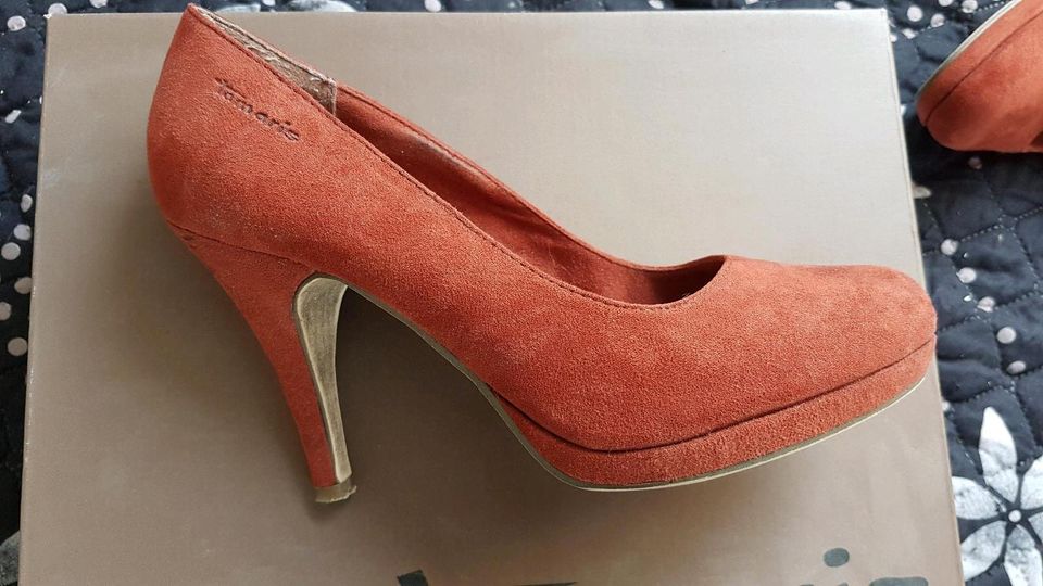 Pumps Tamaris 38 orange rot rost in Saarbrücken