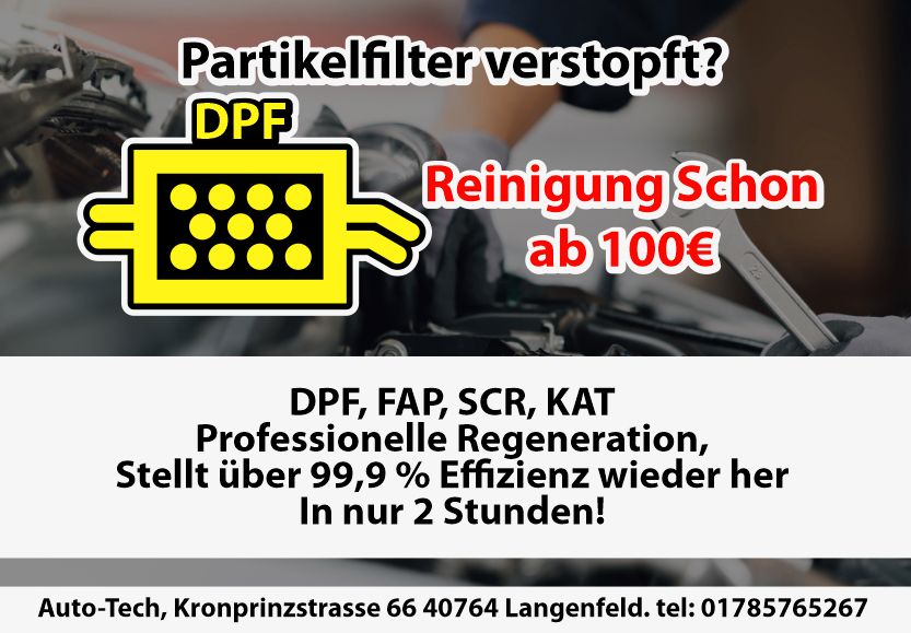 DPF Reinigung, Dieselpartikelfilter Reinigung in Langenfeld