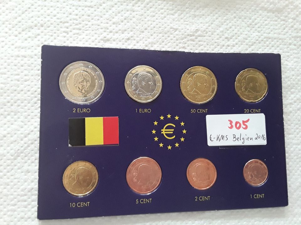 Euro-KMS BELGIEN 2016 bankfrisch mit Gedenkmünze (305) in Düren