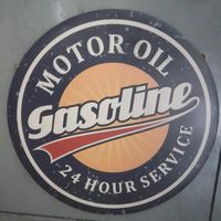 Motor Oil Gasline 24 hour Service rundes Blechschild Nordrhein-Westfalen - Haan Vorschau