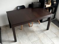 Ausziehbarer Tisch Ikea schwarz-braunes Holz Niedersachsen - Rhauderfehn Vorschau