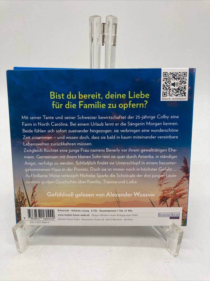 Nicholas Sparks Hörbuch im Traum bin ich bei dir - Disks neuwerti in Oberhausen