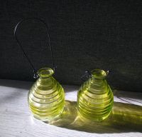 Glas Deko Vasen grün durchsichtig Kerzenhalter Ständer Blumen Leipzig - Connewitz Vorschau