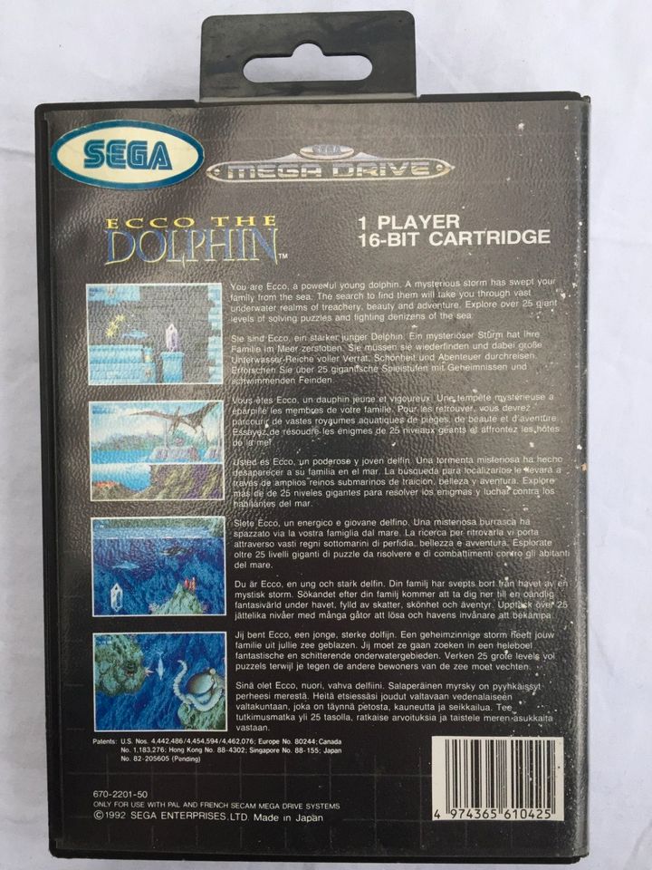 Ecco The Dolphin Sega Mega Drive Spiel PAL UK komplett CIB in Saarlouis
