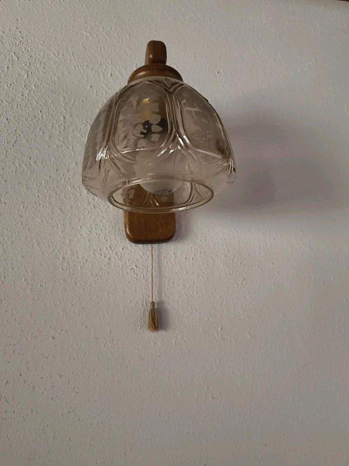 Deckenlampe mit Wandlampen Set Holz in Tuntenhausen